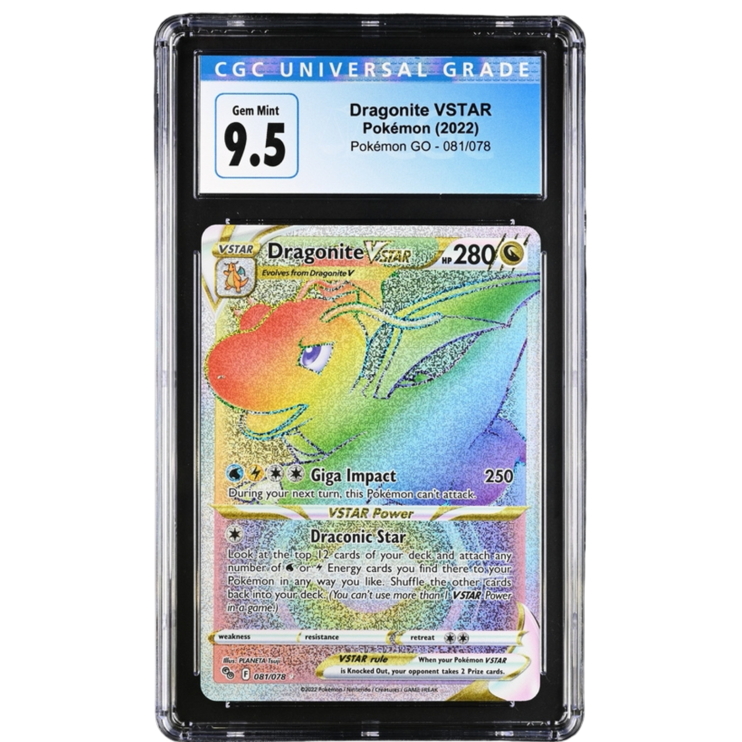(PGO) Dragonite VSTAR #081 CGC 9.5 Gem Mint