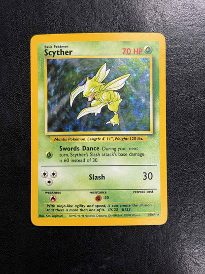 Scyther Holo Jungle No Symbol #10 - LP