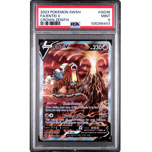 (CRZ) Entei V #GG36 PSA 9 Mint