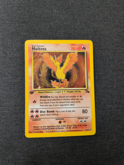 (FOS) Moltres Holo 1st Edition #12 DMG