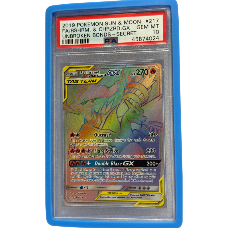 Reshiram & Charizard GX #217 PSA 10