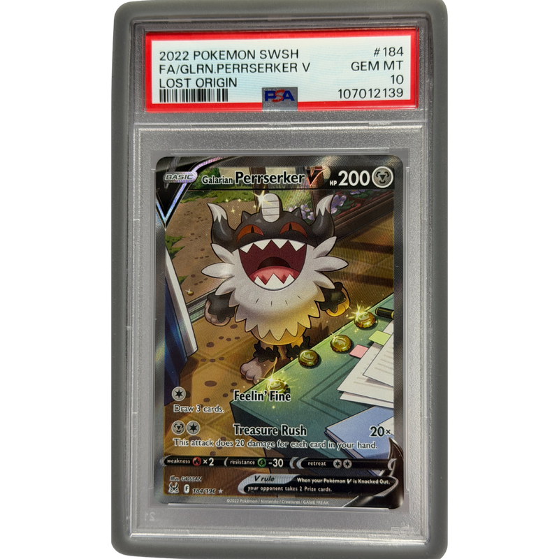 Galarian Perrserker V #184 PSA 10