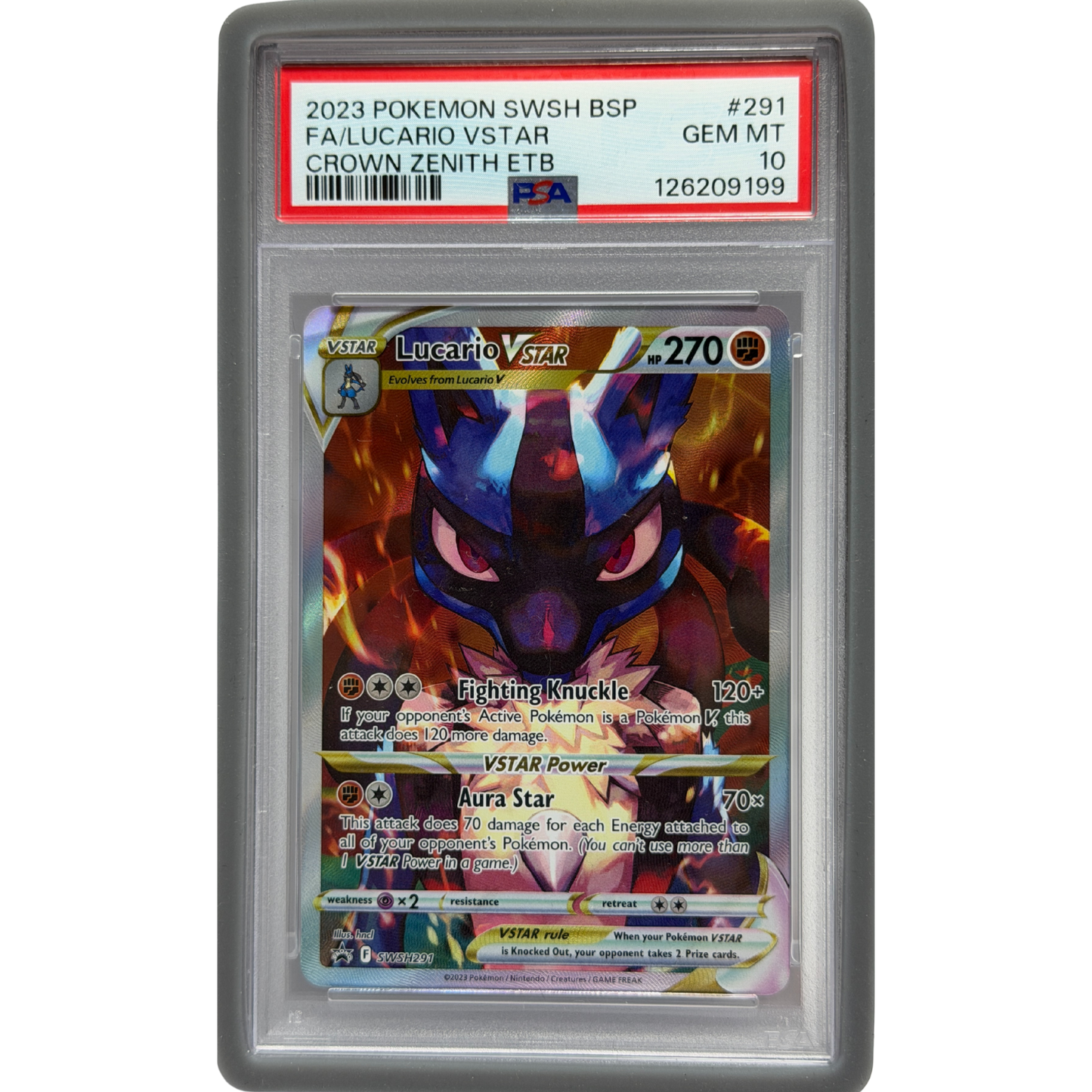 Lucario VSTAR #291 Promo PSA 10