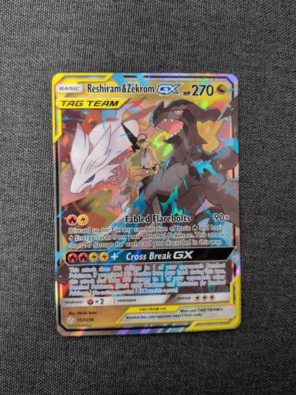 (SM12) Reshiram & Zekrom GX #157 LP