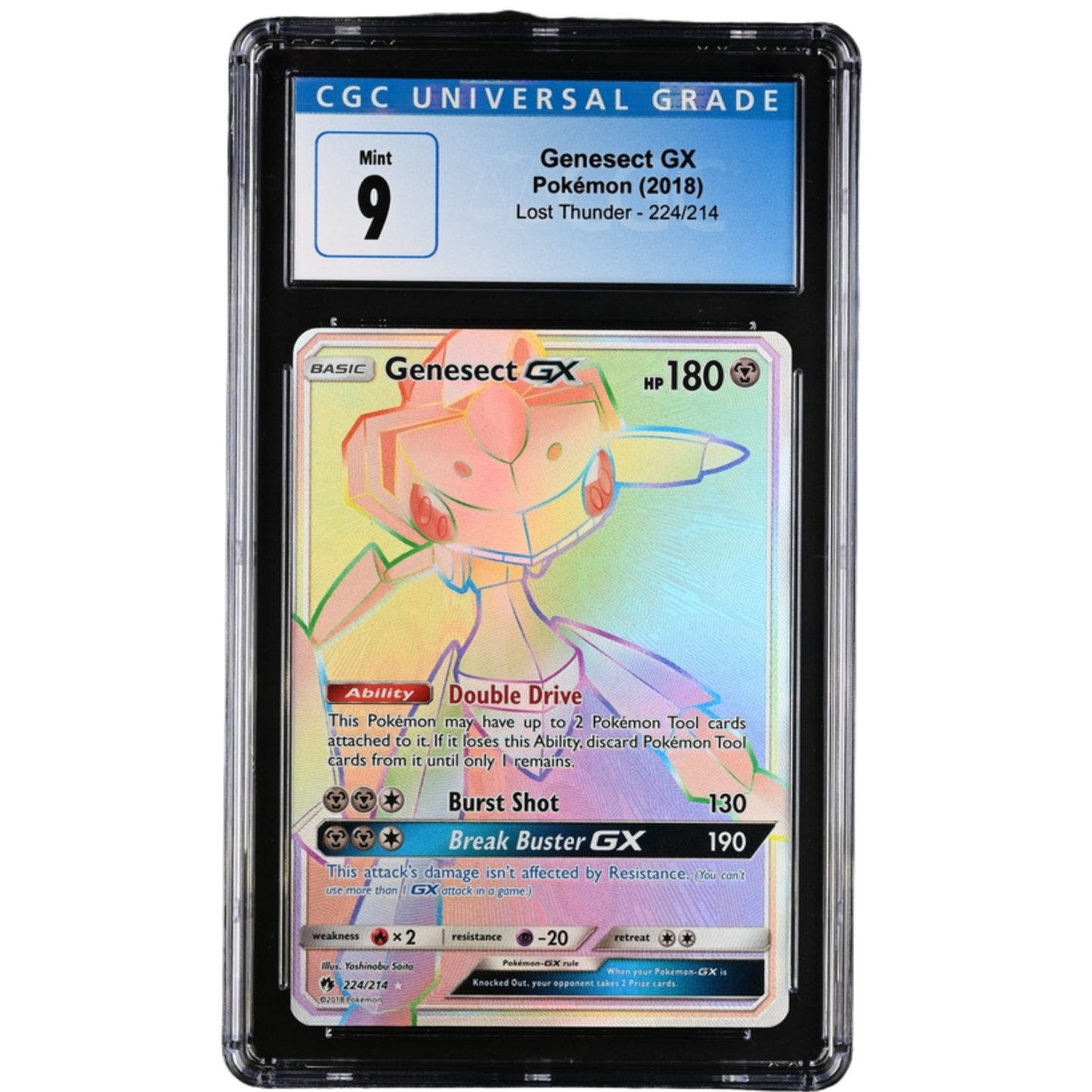(SM8) Genesect GX #224 CGC Universal 9 Mint