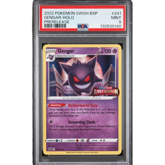 (BSP) Gengar Lost Origin Prerelease Stamp #241 PSA 9 Mint