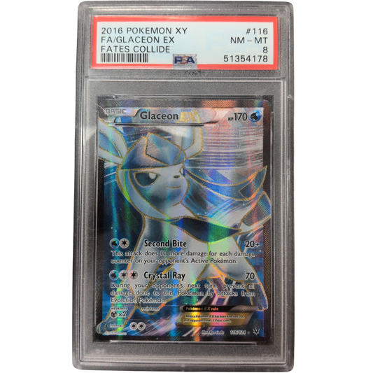 (FCO) Glaceon EX Full Art #116 PSA 8