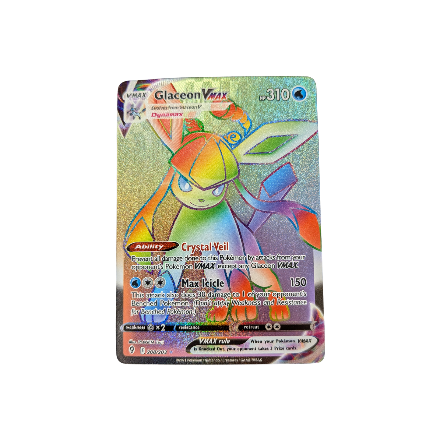 (EVS) Glaceon Vmax SR #208 NM