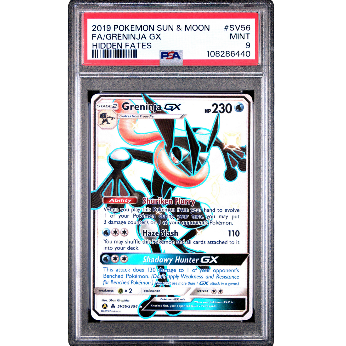 (HF) Greninja GX #SV56 PSA 9 Mint