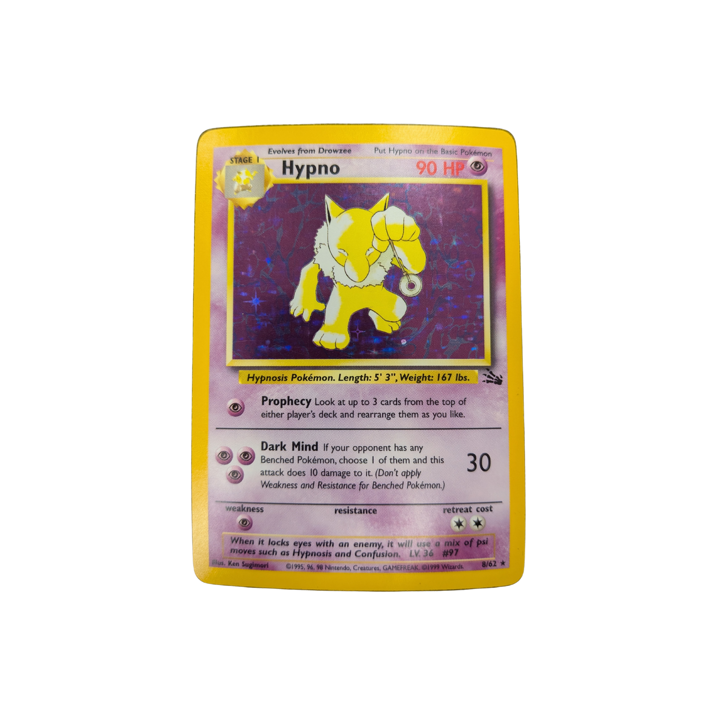 (Fossil) Hypno Holofoil Unlimited 8/62 - LP