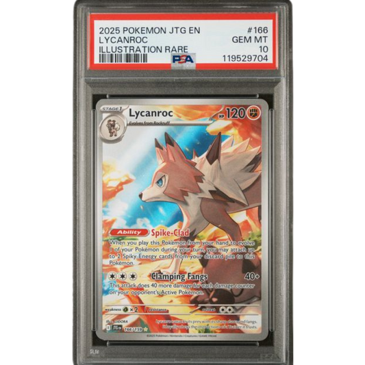 (JTG) Lycanroc #166 PSA 10 Gem Mint
