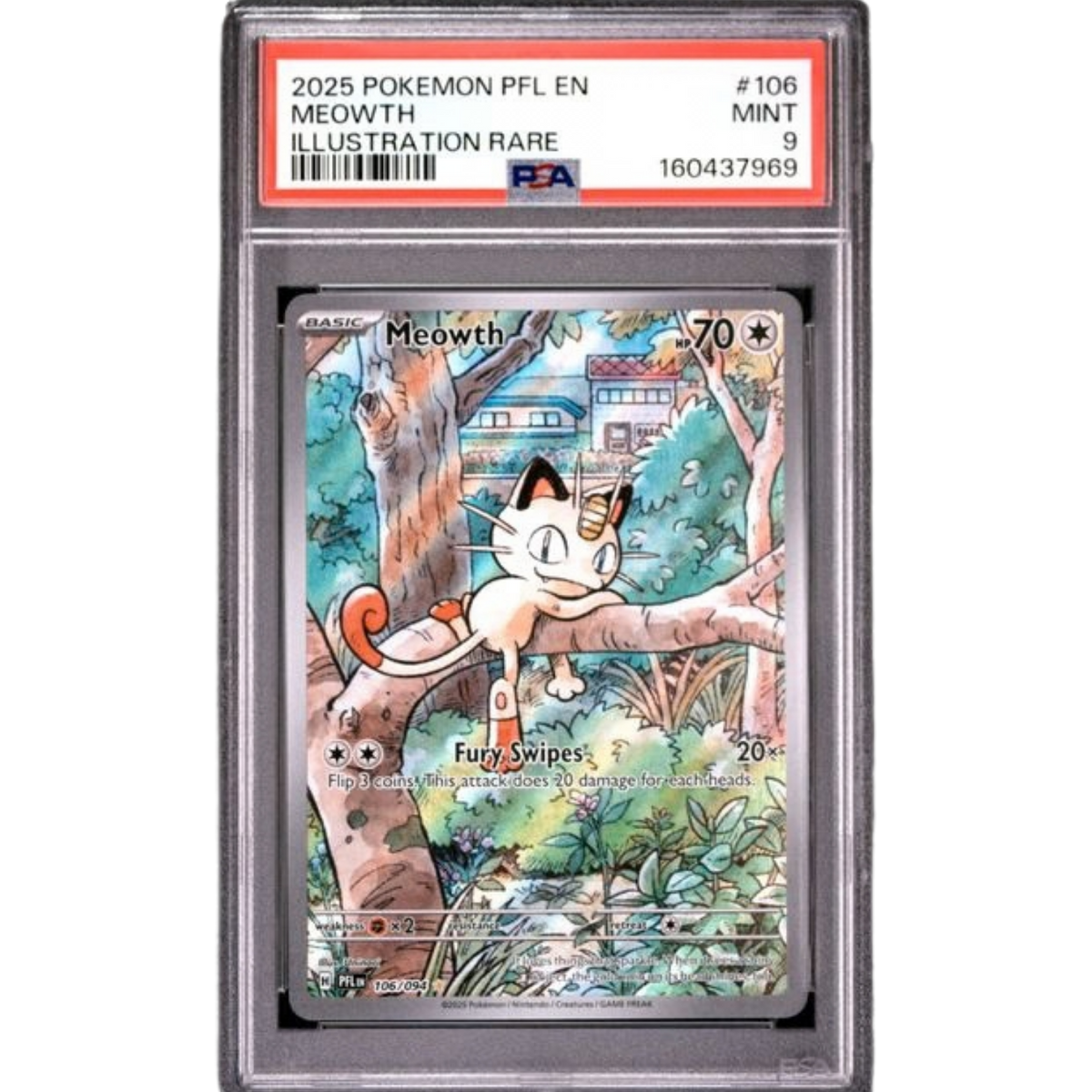 (PFL) Meowth #106 PSA 9 Mint