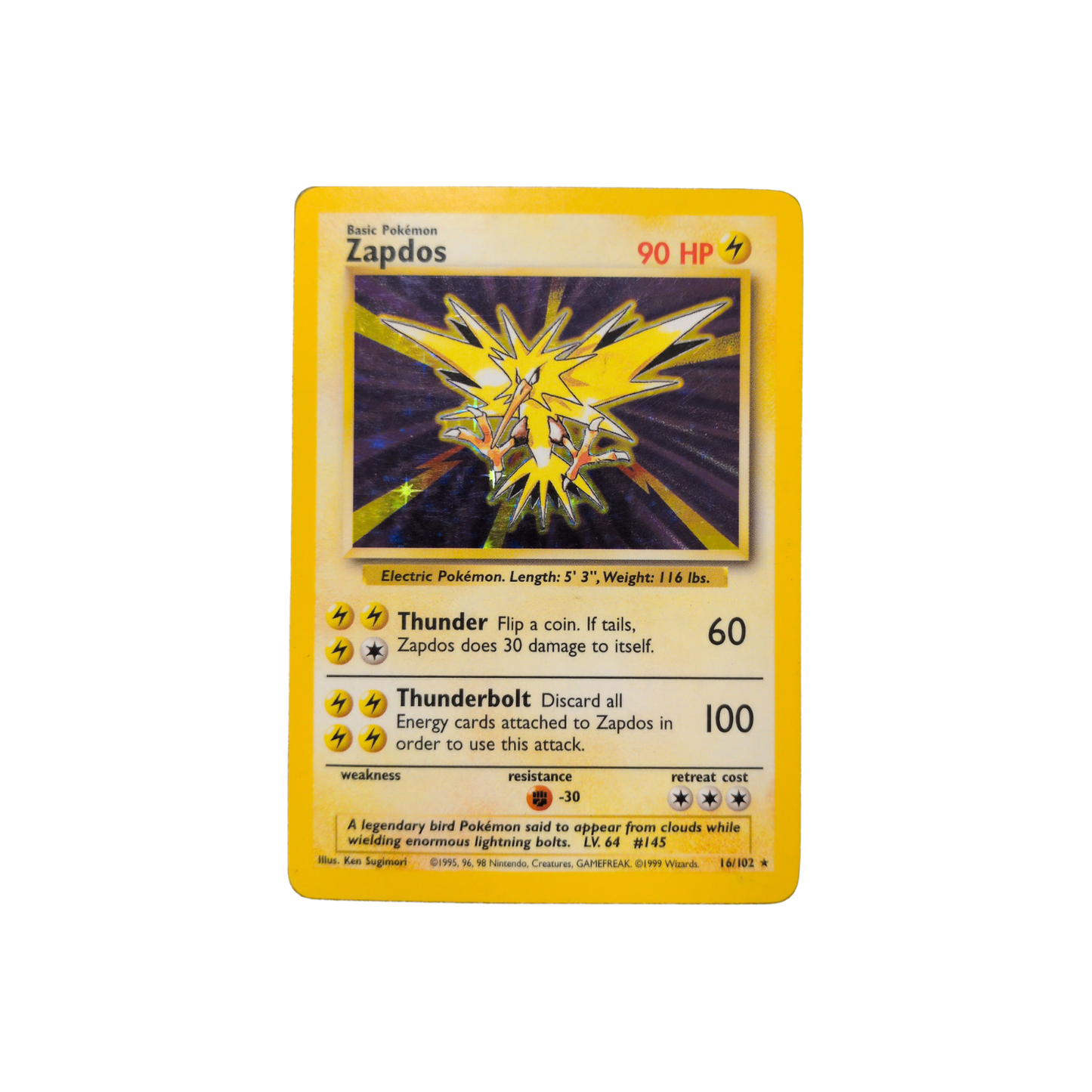 (Base) Zapdos Holofoil #016 MP