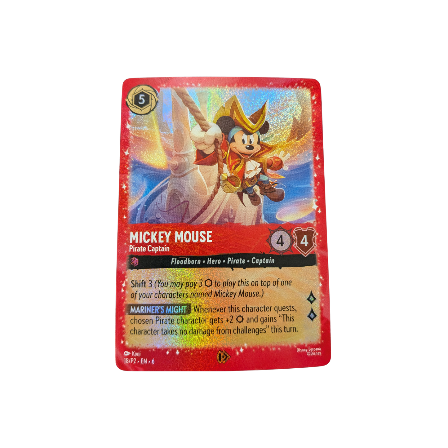 Mickey Mouse Pirate Captain Promo #18/P2 NM