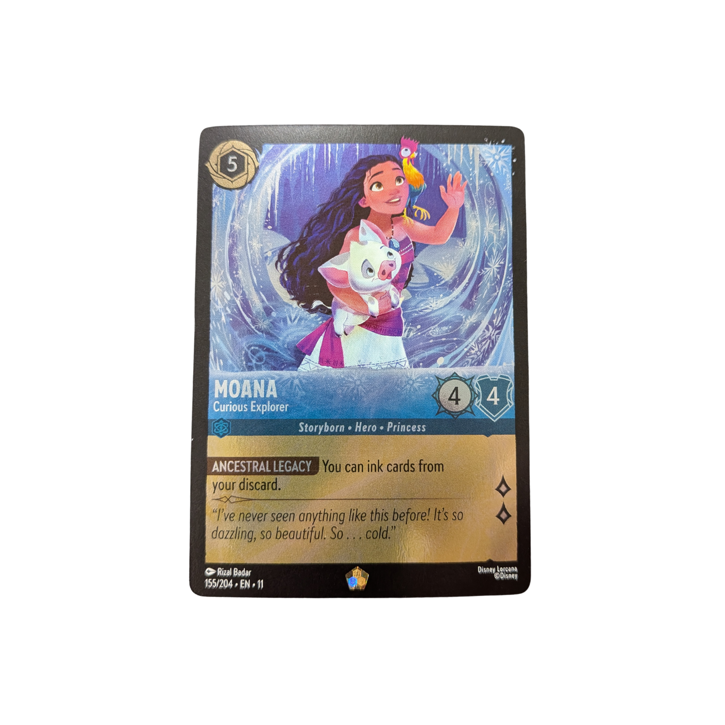 Moana Curious Explorer Cold Foil #155 NM