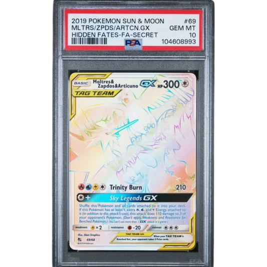 (HIF) Moltres & Zapdos & Articuno GX #69 PSA 10 Gem Mint
