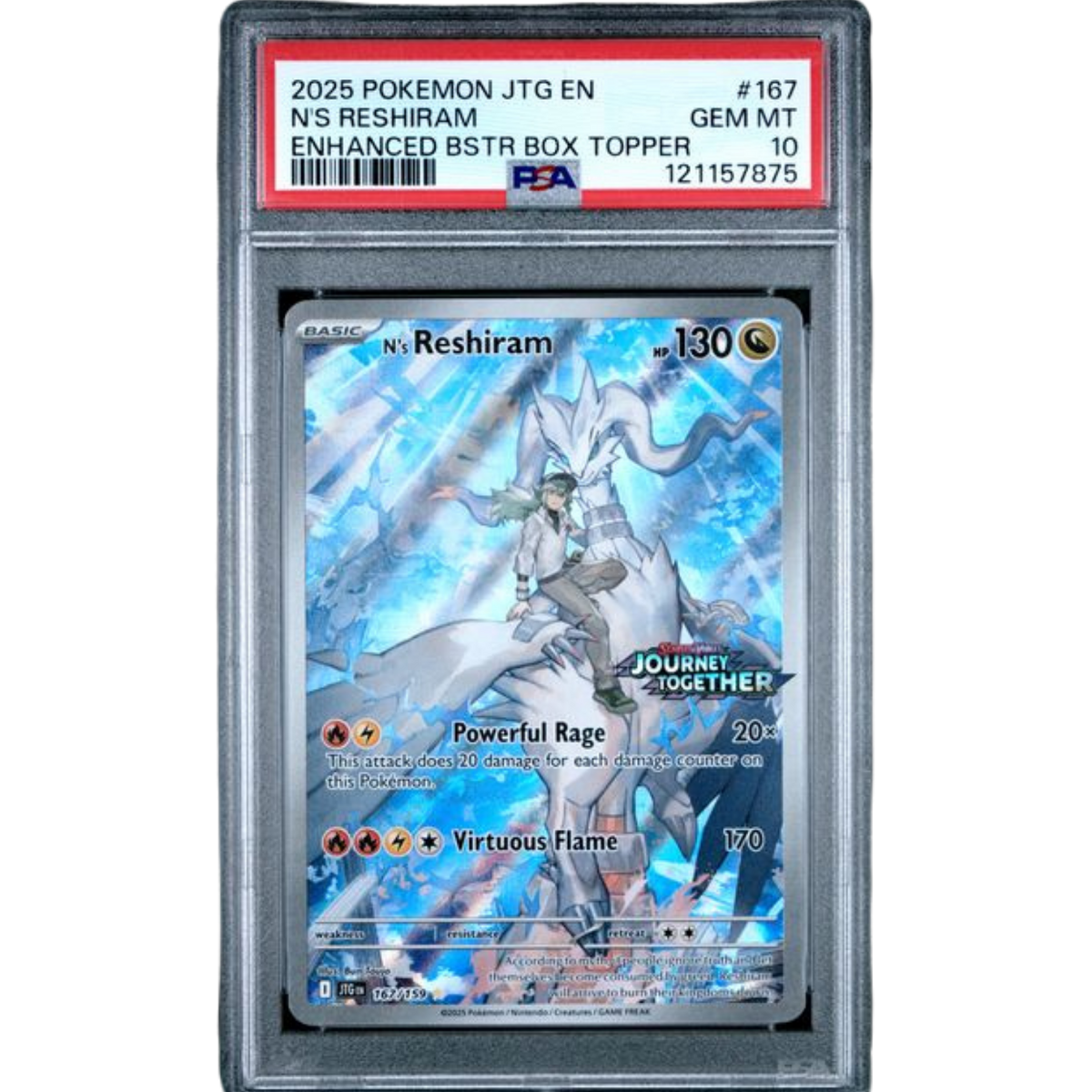 (JTG) N's Reshiram Stamped Promo #167 PSA 10