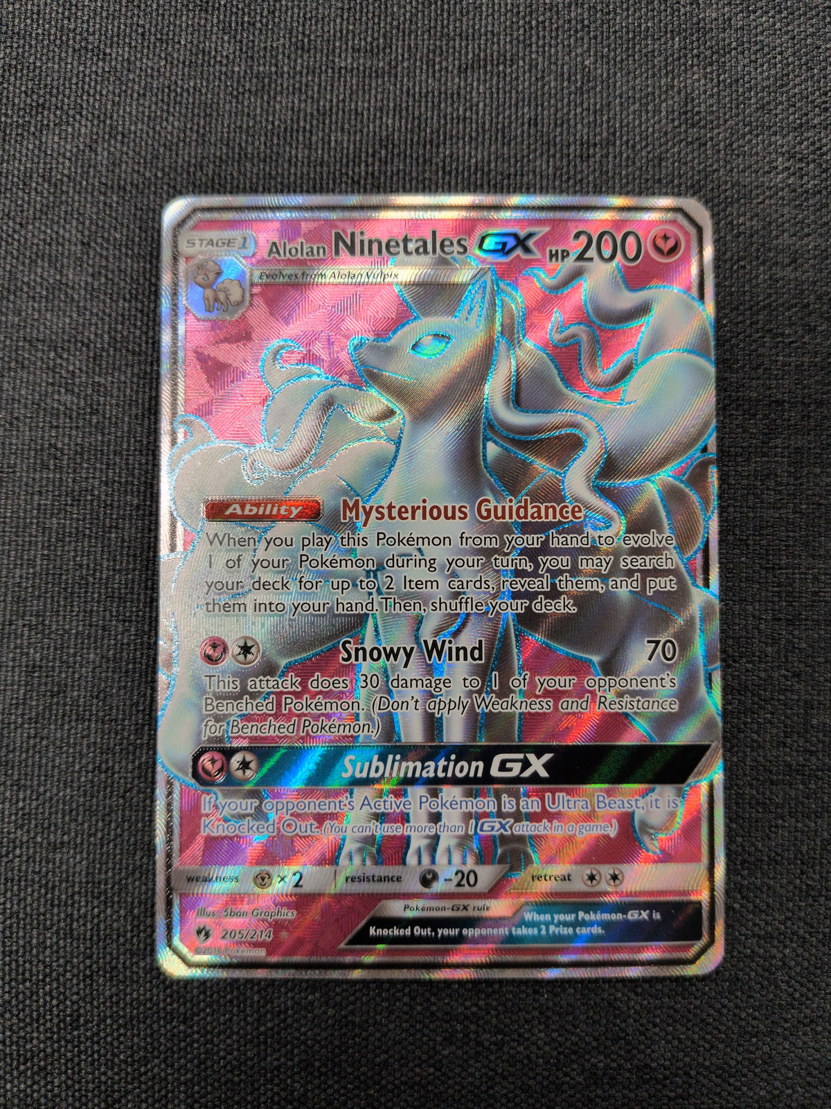 (SM8) Alolan Ninetales GX #205 LP