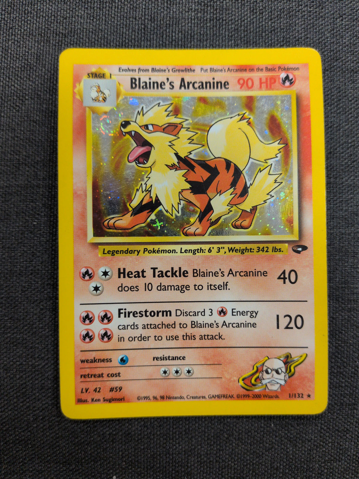 (G2) Blaine's Arcanine Holo #1 HP