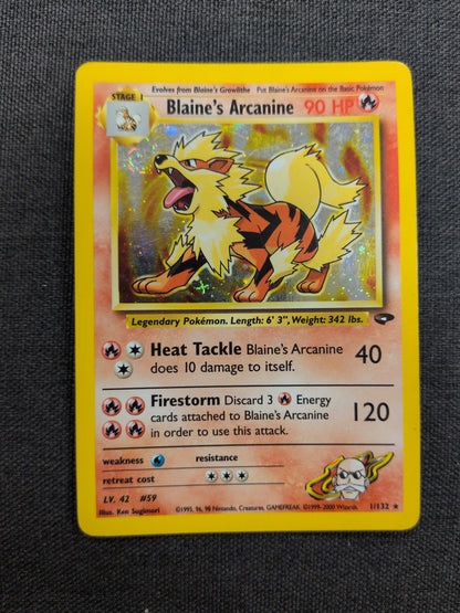 (G2) Blaine's Arcanine Holo #1 HP