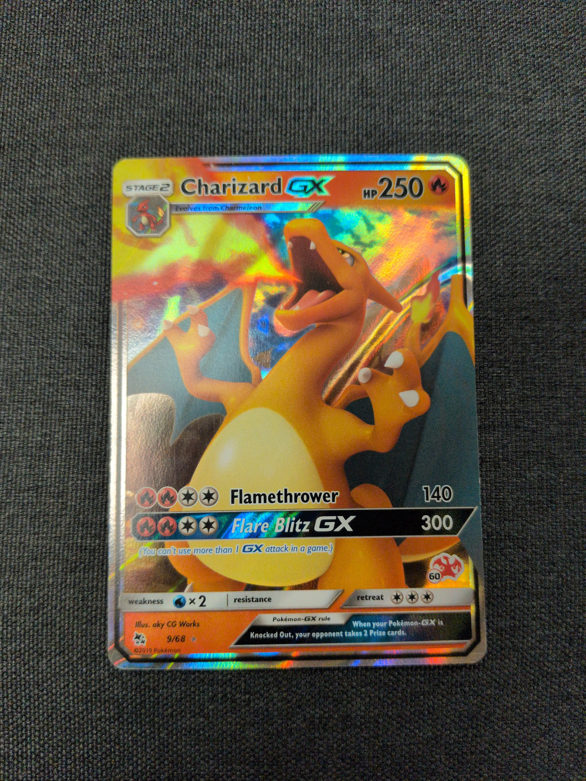 (BTA) Charizard GX Battle Academy Stamped #9 LP