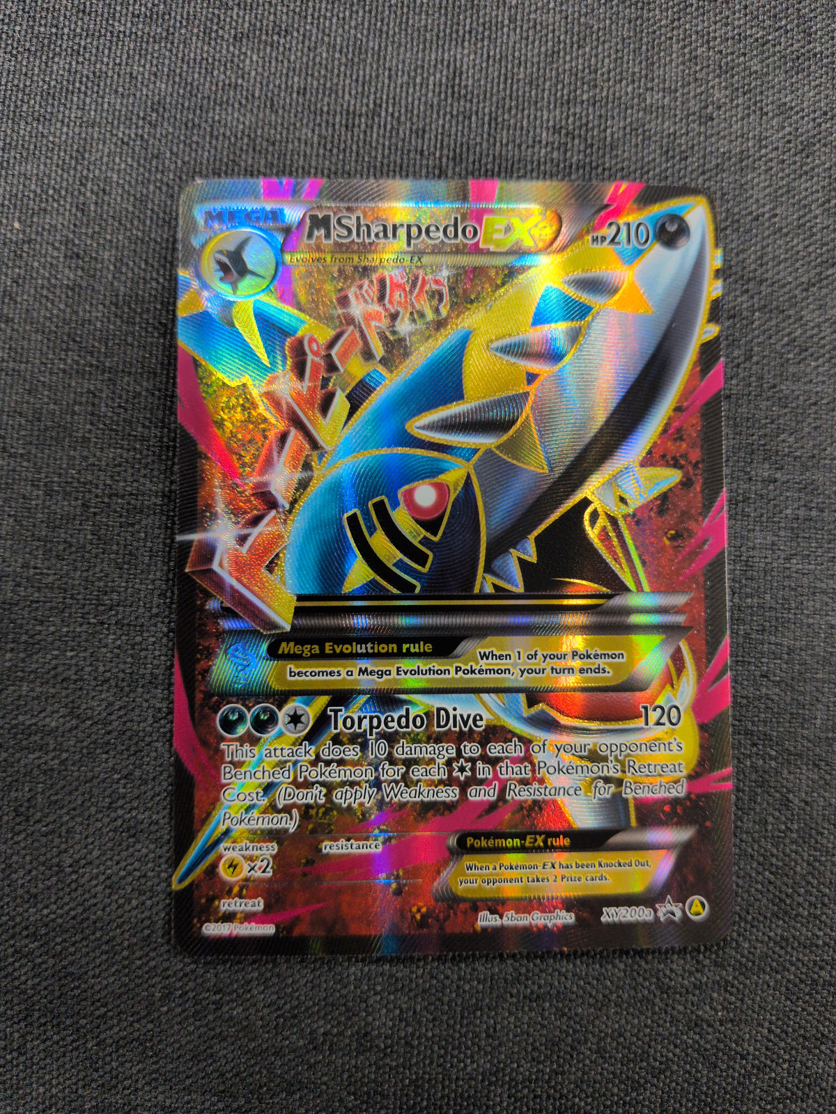 (Promo) M Sharpedo EX Alternate Art Promo #XY200a LP