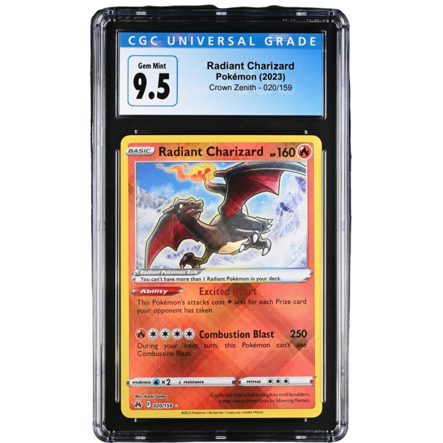 (CRZ) Radiant Charizard #020 CGC 9.5 Gem Mint