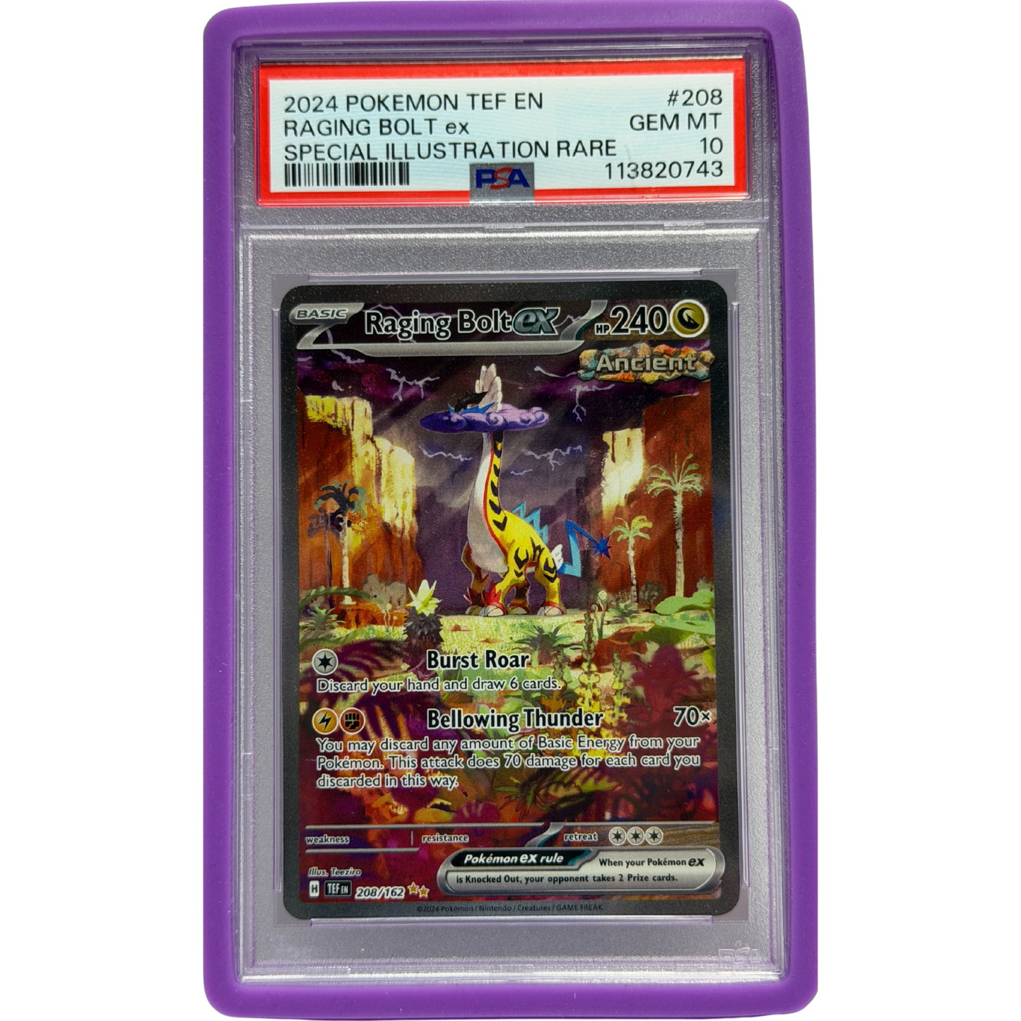 (TEF) Raging Bolt EX #208 PSA 10