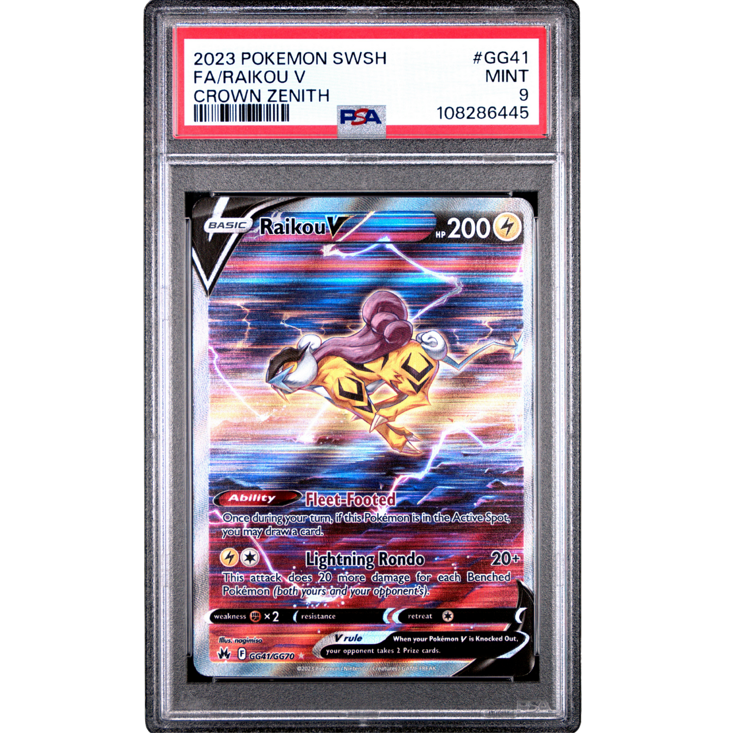 (CRZ) Raikou V #GG41 PSA 9 Mint