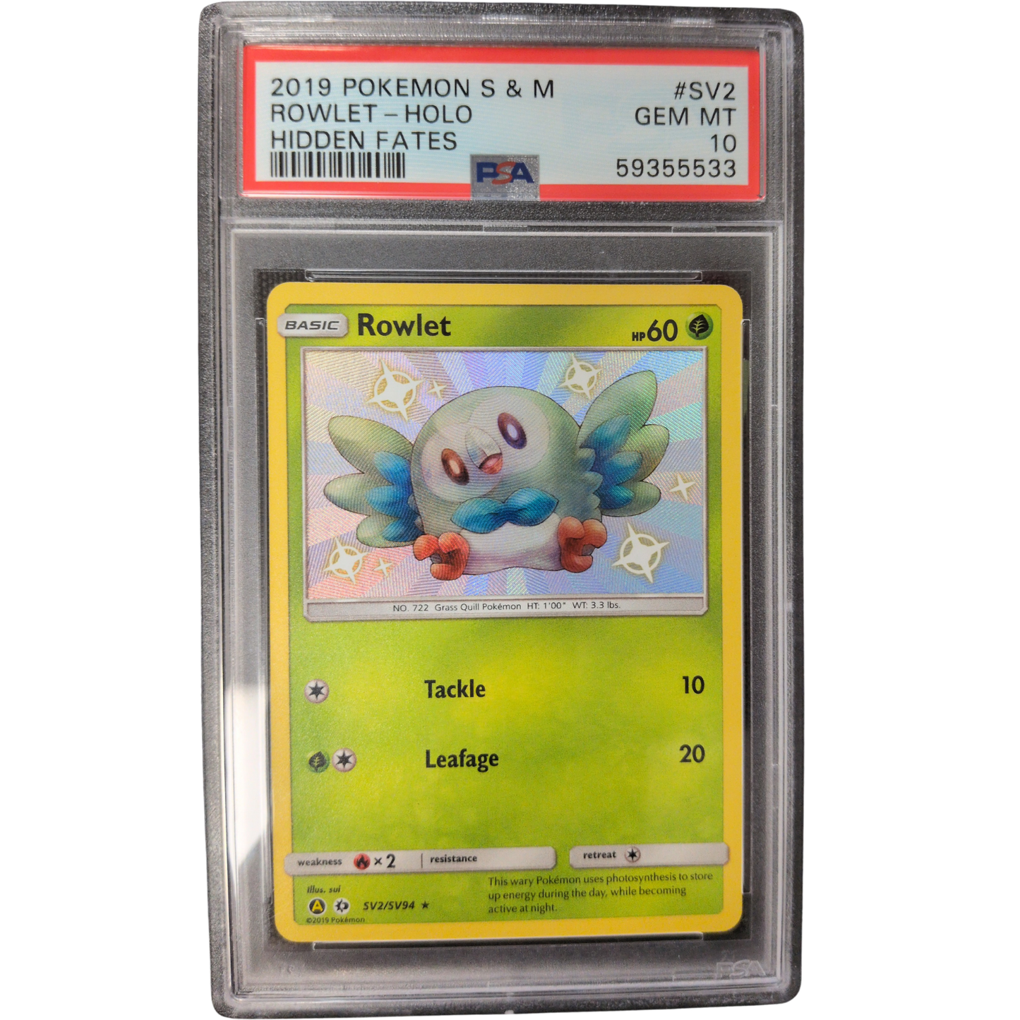 (HIF) Rowlet #SV2 PSA 10 Gem Mint