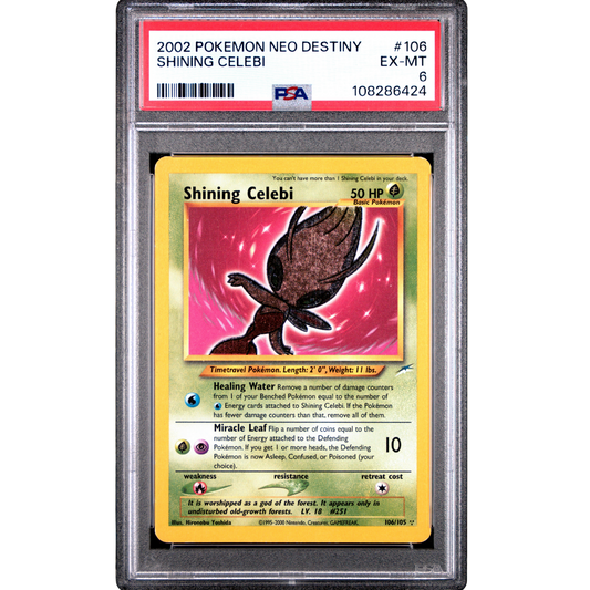 (Neo Destiny) Shining Celebi #106 PSA 6 EX-MT