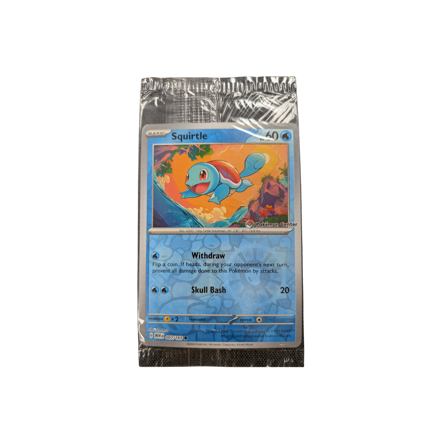 (151) Squirtle Pokemon Center Exclusive 007/165 - Sealed