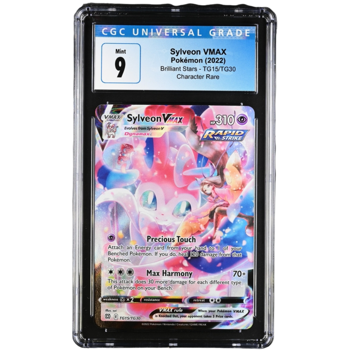 (SWSH09) Sylveon VMAX #TG15 CGC Universal 9 Mint