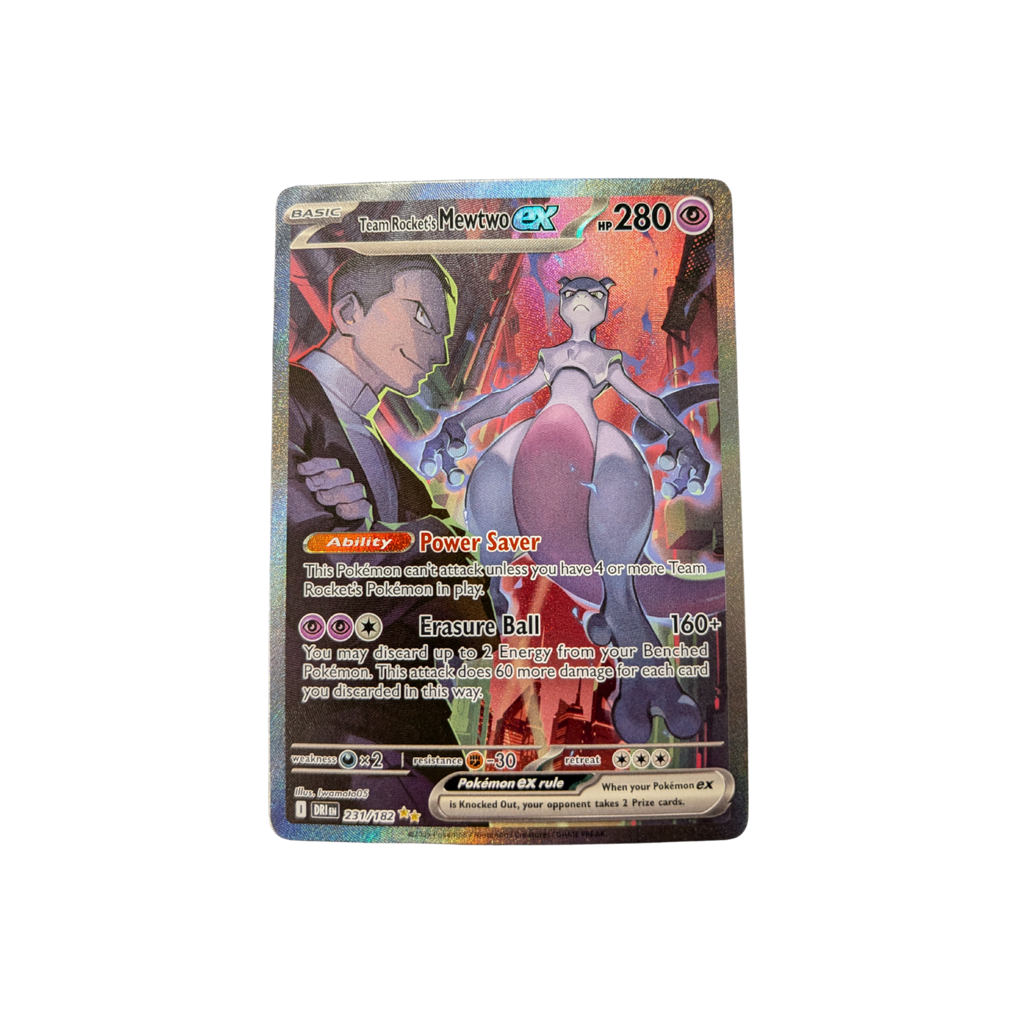 (DRI) Team Rocket's Mewtwo EX #231 NM