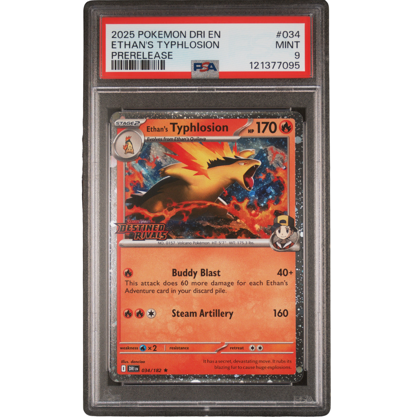 (DR) Ethan's Typhlosions Prerelease Stamped #034 PSA 9 Mint