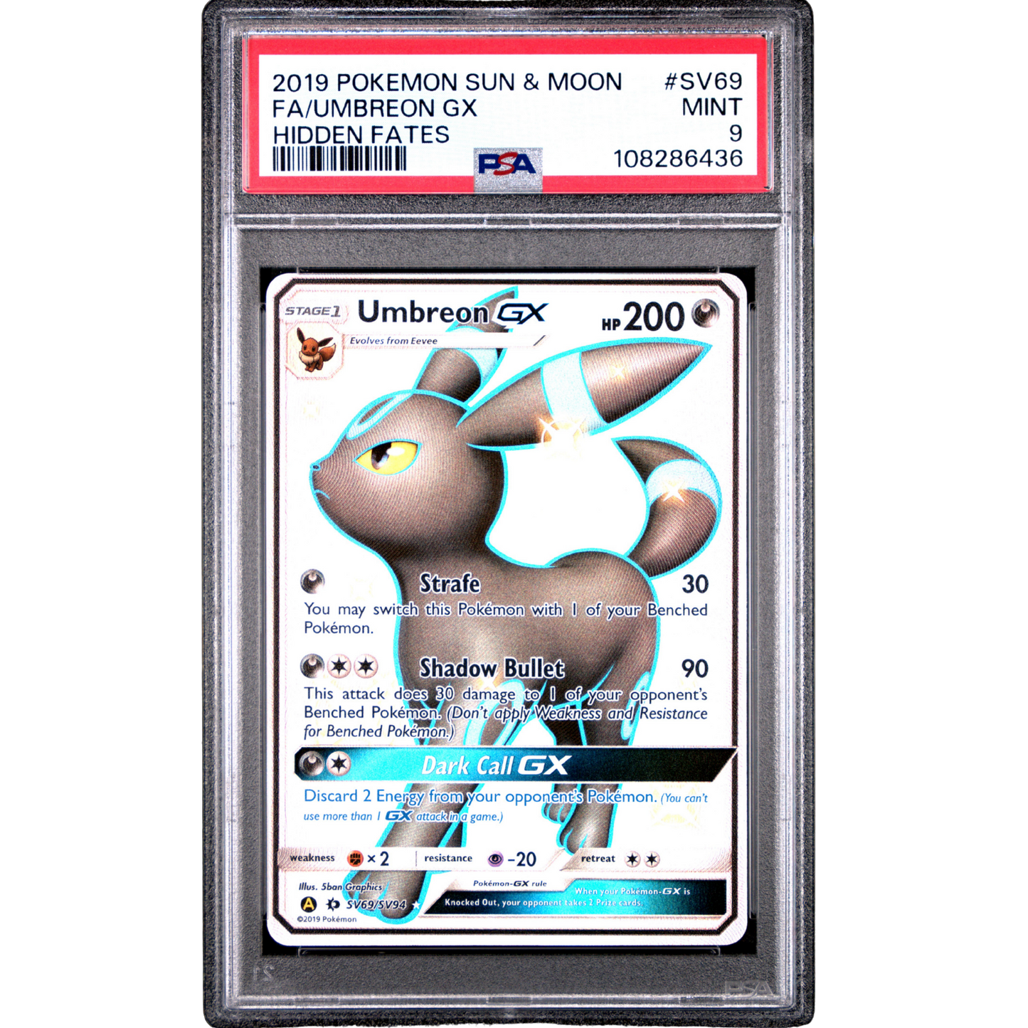 (HF) Umbreon GX #SV69 PSA 9 Mint