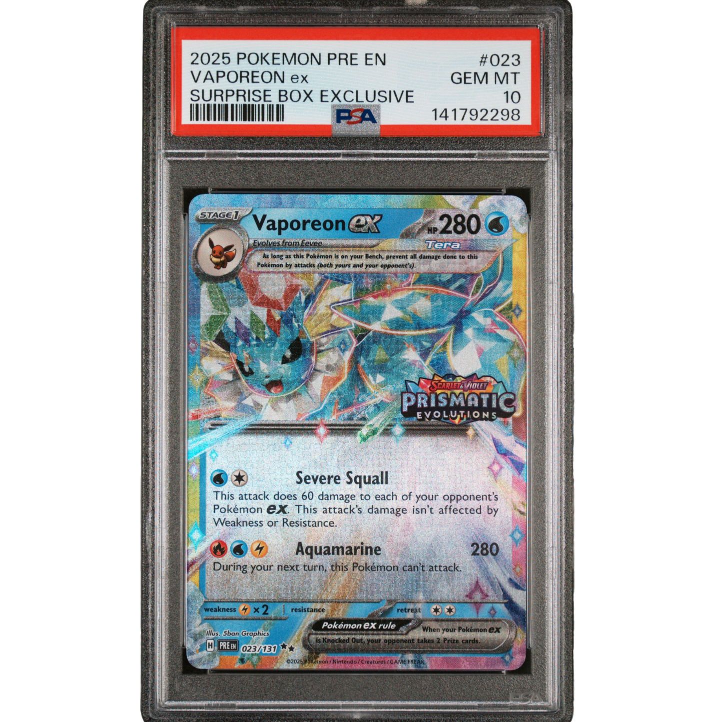 (PRE) Vaporeon EX Stamped #023 PSA 10 Gem Mint
