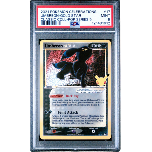 (CCC) Umbreon Gold Star #017 PSA 9 Mint