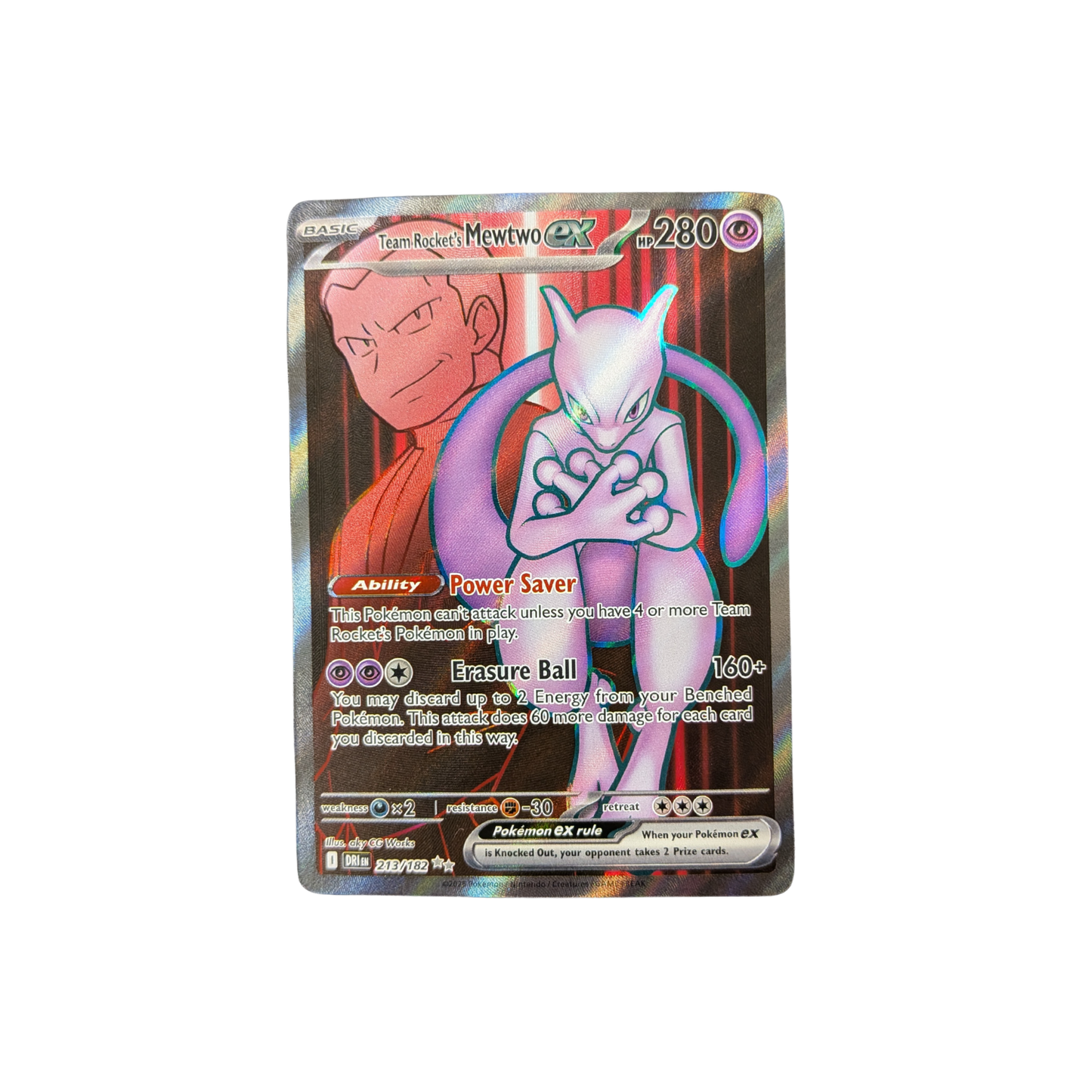 (DRI) Team Rocket's Mewtwo EX UR #213 NM