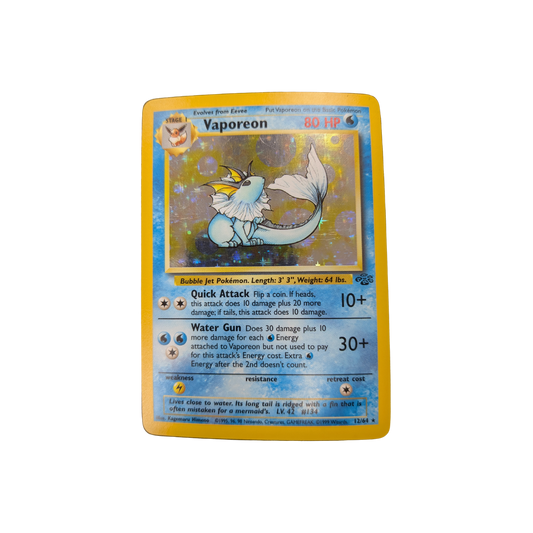(Jungle) Vaporeon Holo Unlimited 12/64 - NM