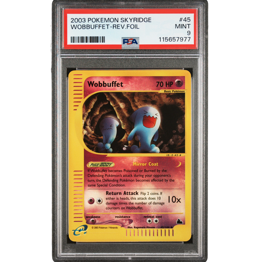 (Skyridge) Wobbuffet Reverse Holo #045 PSA 9 Mint